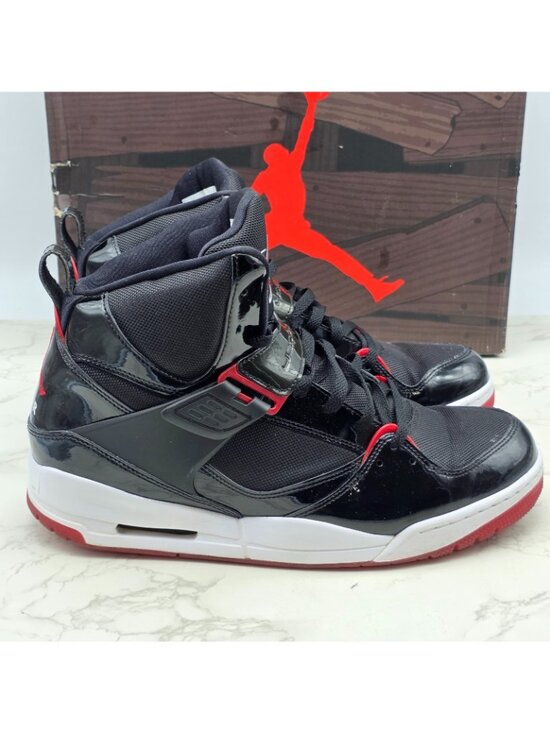 Nike Air Jordan Flight 45 High Bred Mens Size 13 Black Varsity Red White Sneaker main image 10